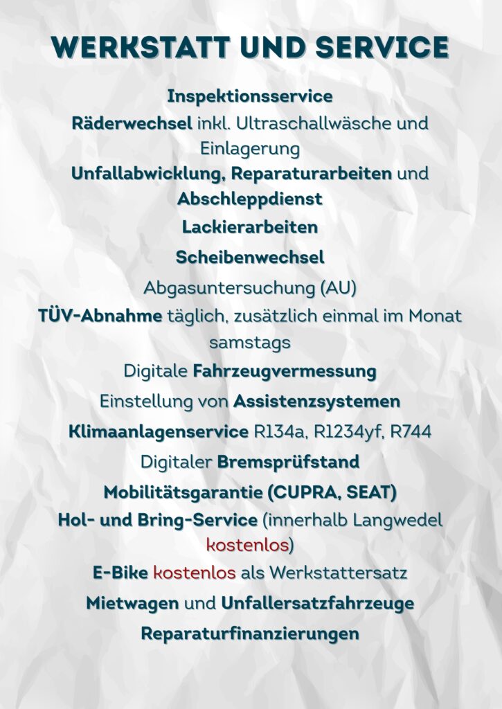 Dienstleistungen-Service